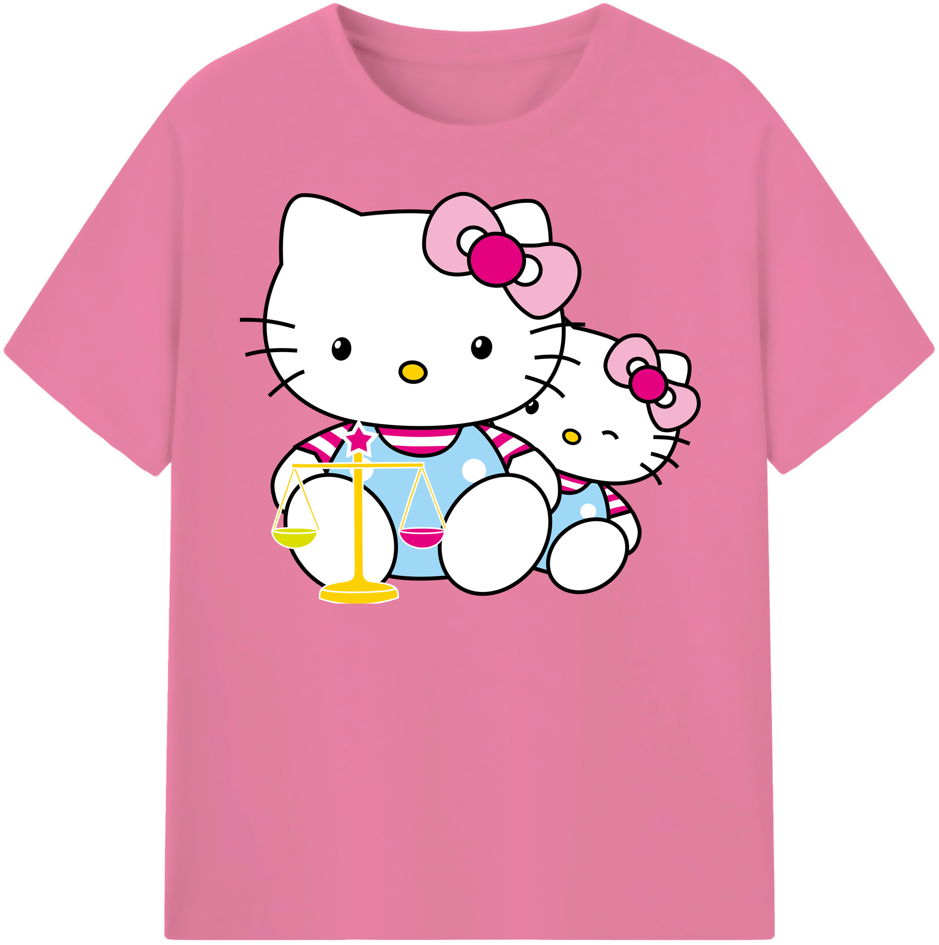 （画像用） Hello Kitty ハローキティ 綿100％半袖Tシャツ（フロントプリント）